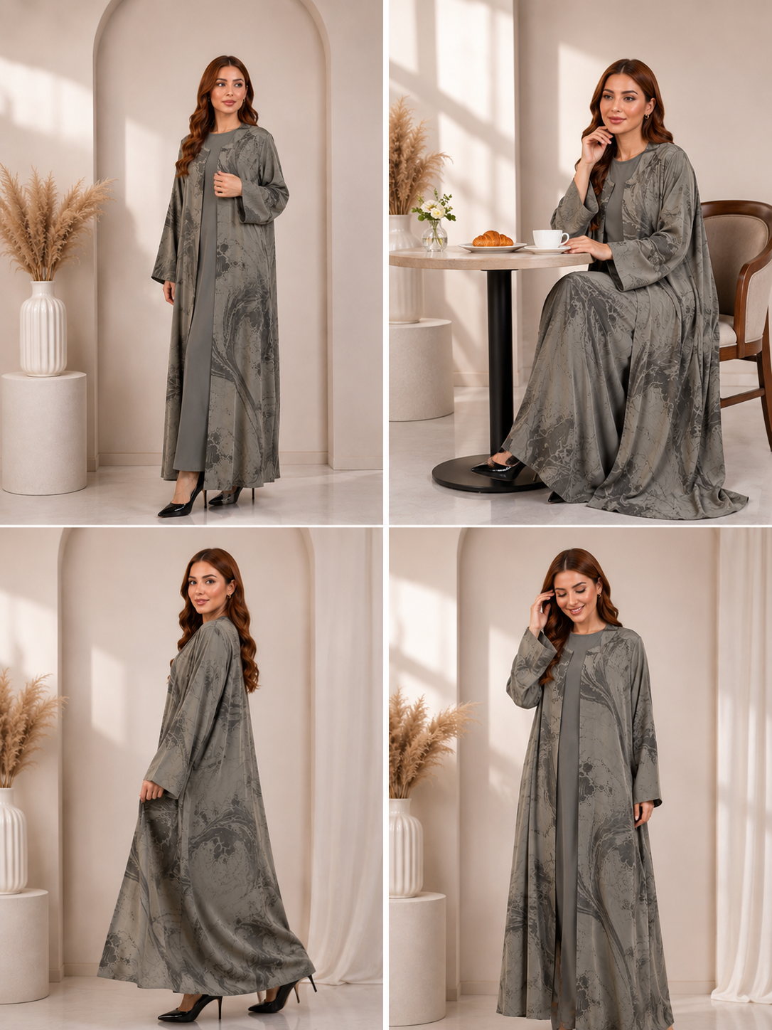 Premium Printed Abaya – Italian Fabric Collection | Model D1109