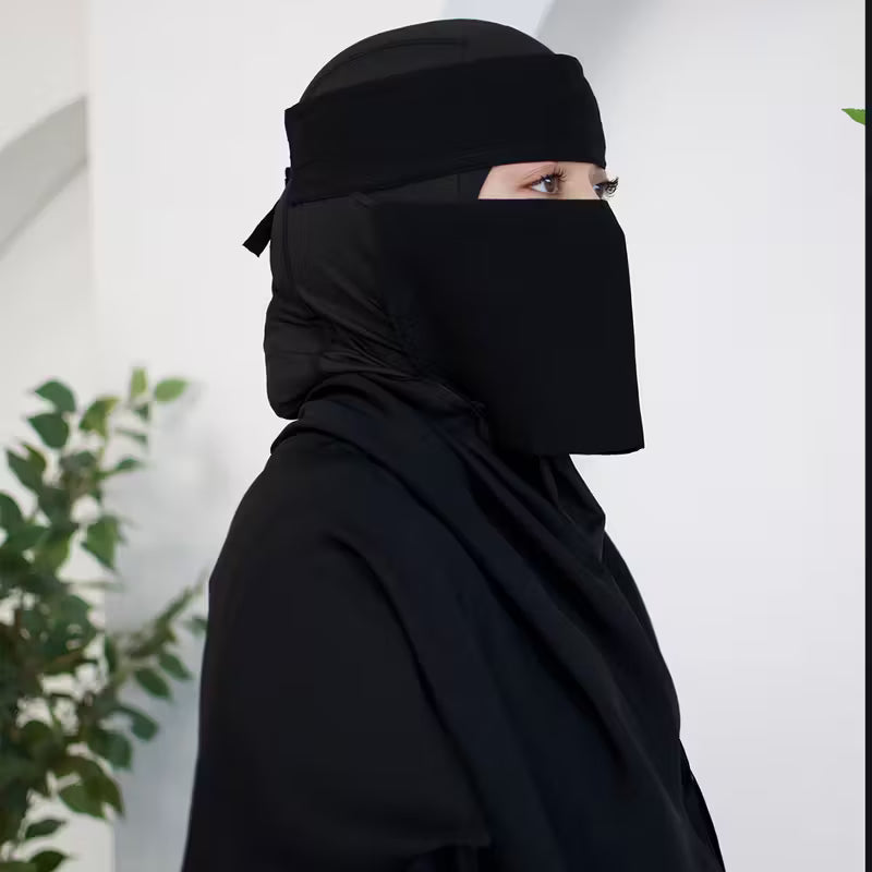 The resha - Short Niqab with Slanting Elastic