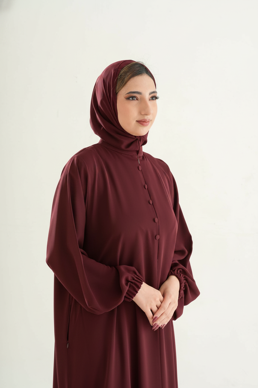 The Resha - Premium Rich burgundy 28*81cm (Standard Size)