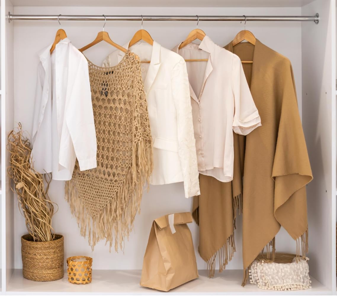 The Resha - 25 PCs Wooden Hangers (Natural Finish)