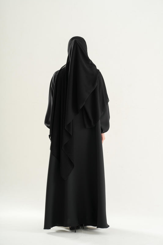 The Resha - Premium Black Hijab 28*91cm (Large Size)