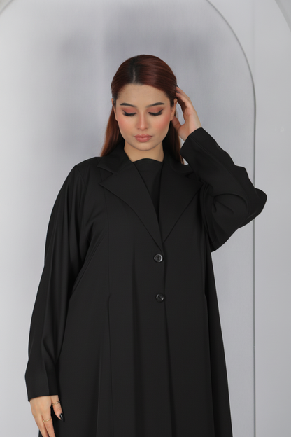 Abaya Code B101 – Front & Back Box Pleat Design