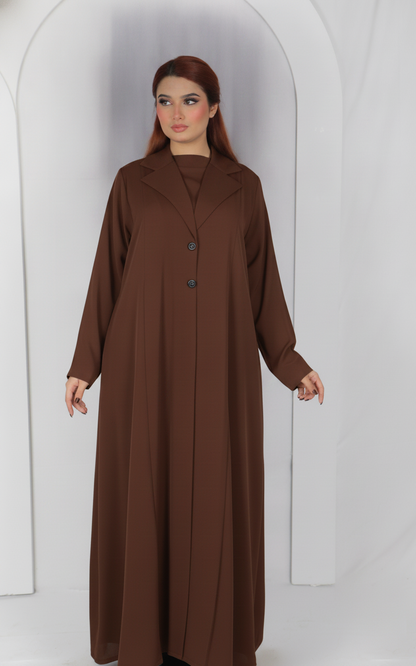 Abaya Code B101 – Front & Back Box Pleat Design