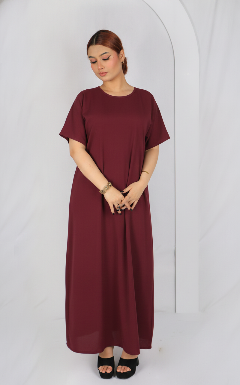 Premium Korean Nida -Half Sleeves Inner Dress