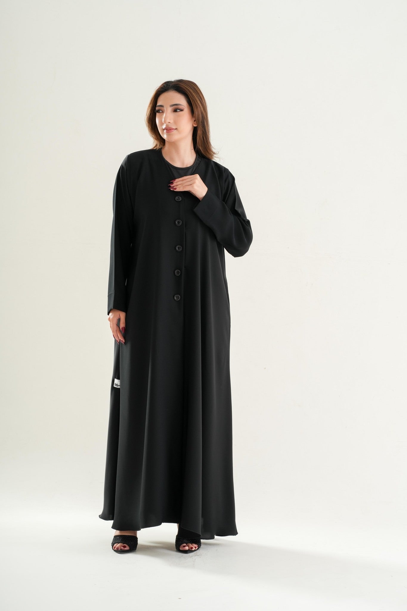 Classic Daily Wear Button Style Abaya C102