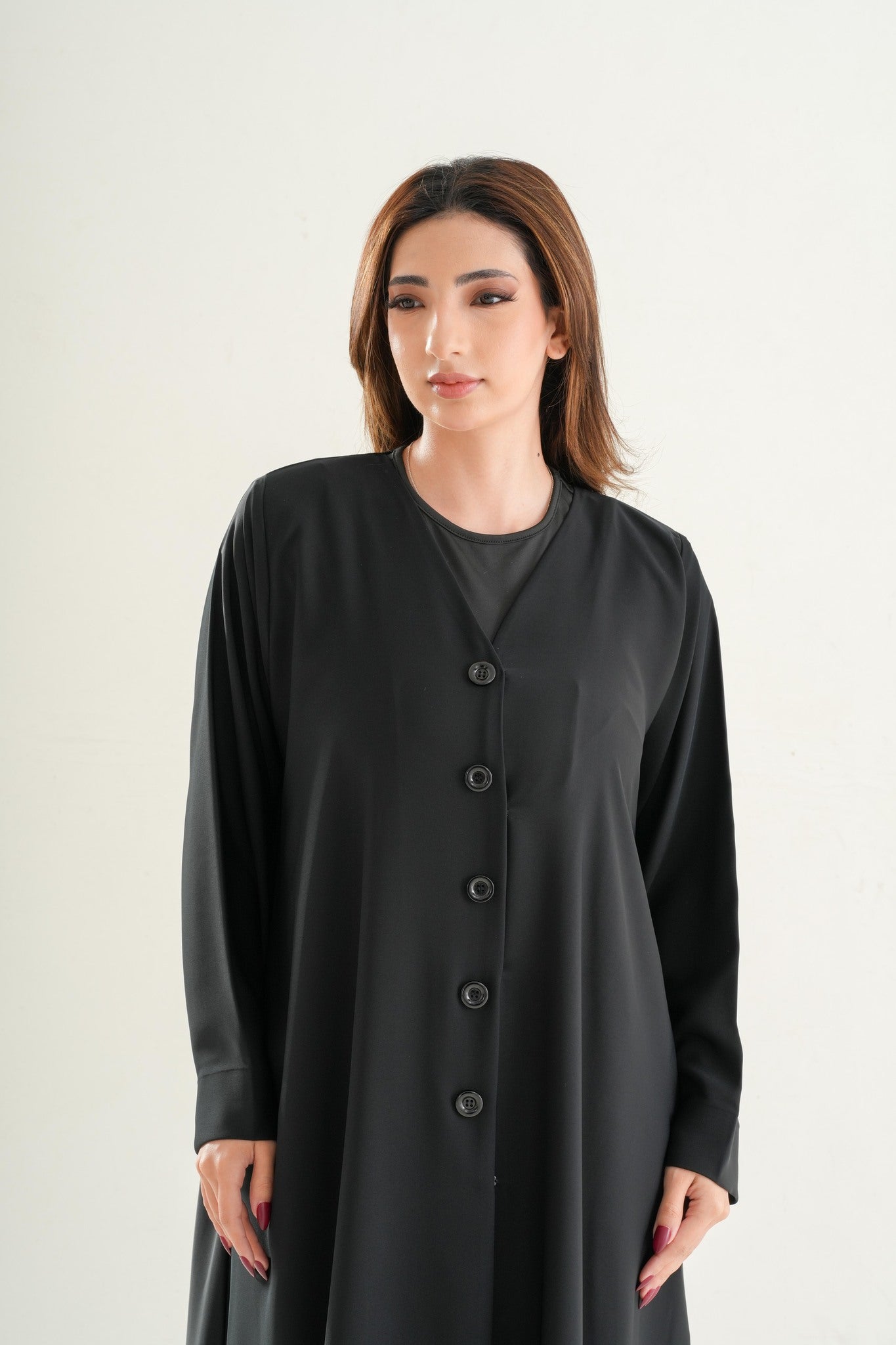 Classic Daily Wear Button Style Abaya C102