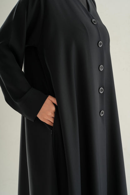 Classic Daily Wear Button Style Abaya C102