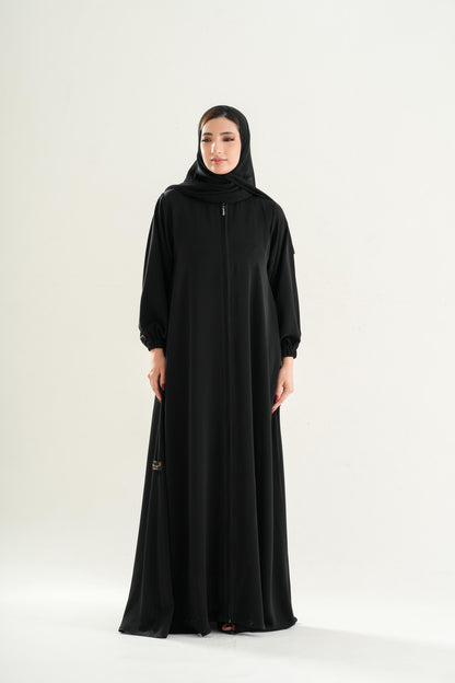 Model 3 Full Zipper Abaya – Premium Korean Nida