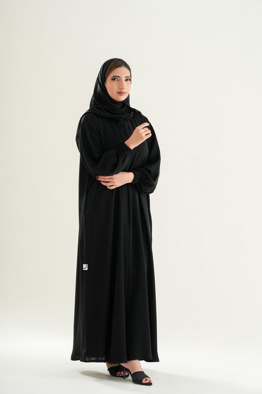 Model 4 Full Zipper Abaya – Luxury Covered Zip Design