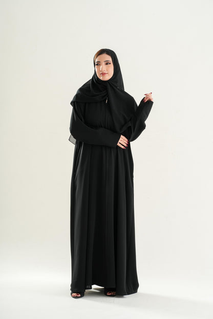 Model 6 Umrah Abaya – Full Zipper with Zipper Sleeve Design