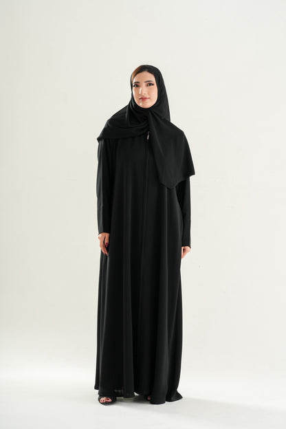 Model 6 Umrah Abaya – Full Zipper with Zipper Sleeve Design