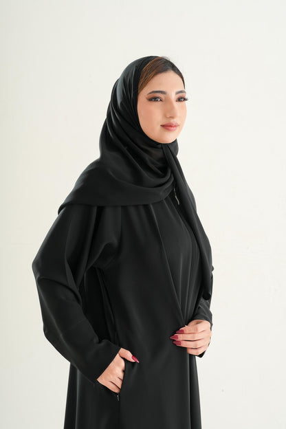 Model 6 Umrah Abaya – Full Zipper with Zipper Sleeve Design