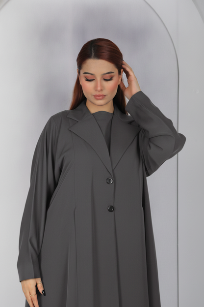 Abaya Code B101 – Front & Back Box Pleat Design