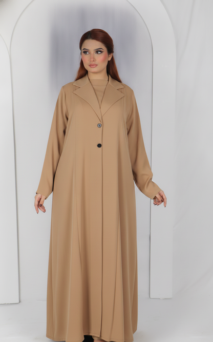 Abaya Code B101 – Front & Back Box Pleat Design