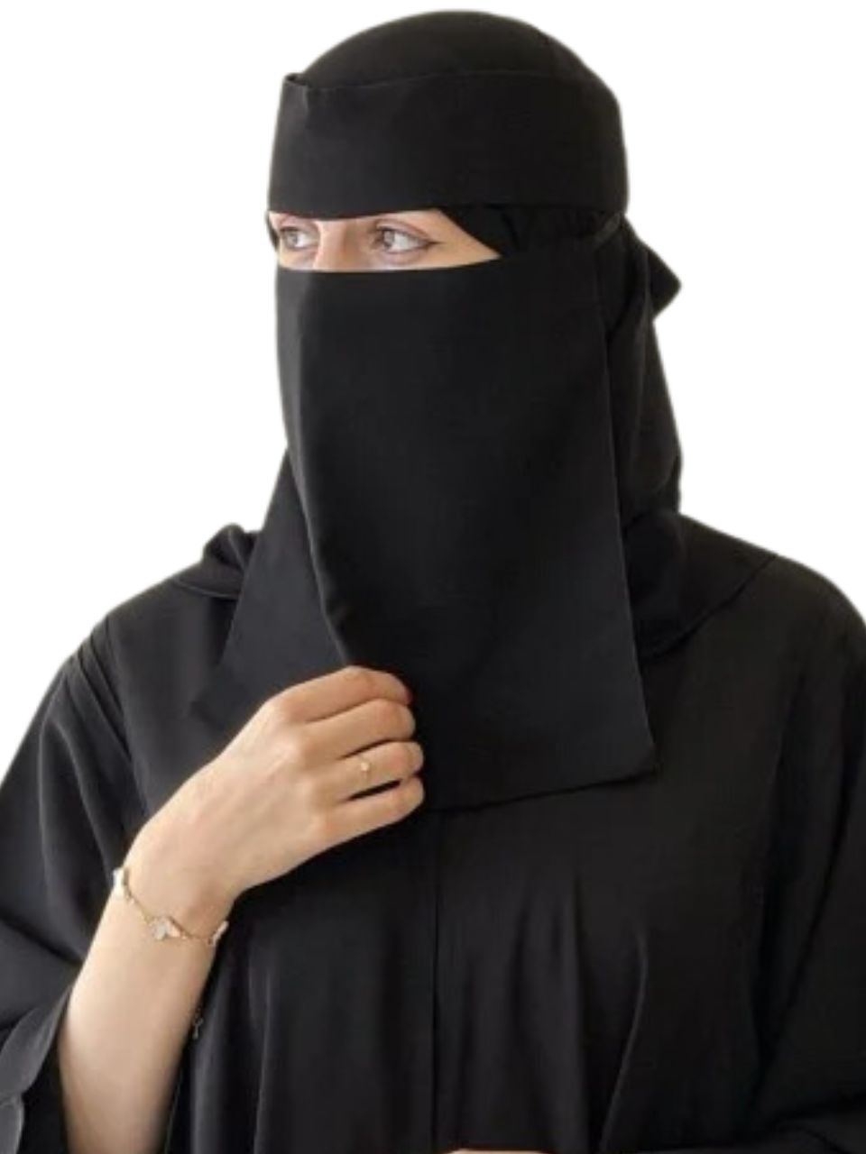 Head Cover Abaya + Black Hijab + Niqab