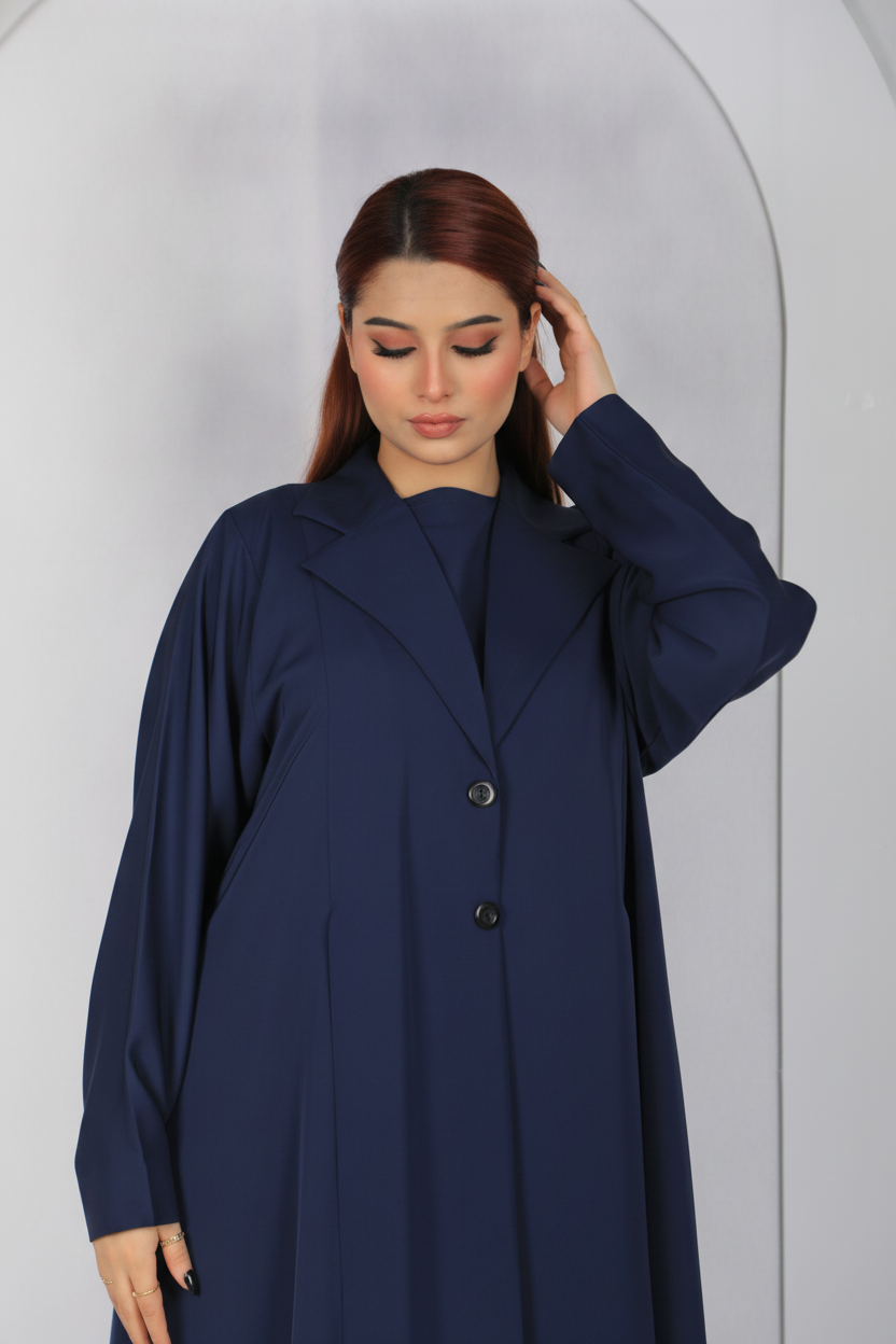 Abaya Code B101 – Front & Back Box Pleat Design