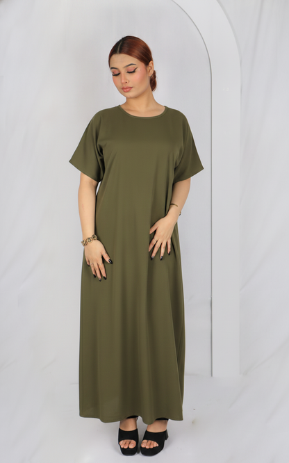 Premium Korean Nida -Half Sleeves Inner Dress