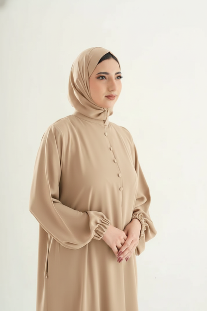 Premium Umrah & Hajj Abaya Model U102 in beige