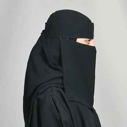 Double Elastic Niqab with Robe Tie