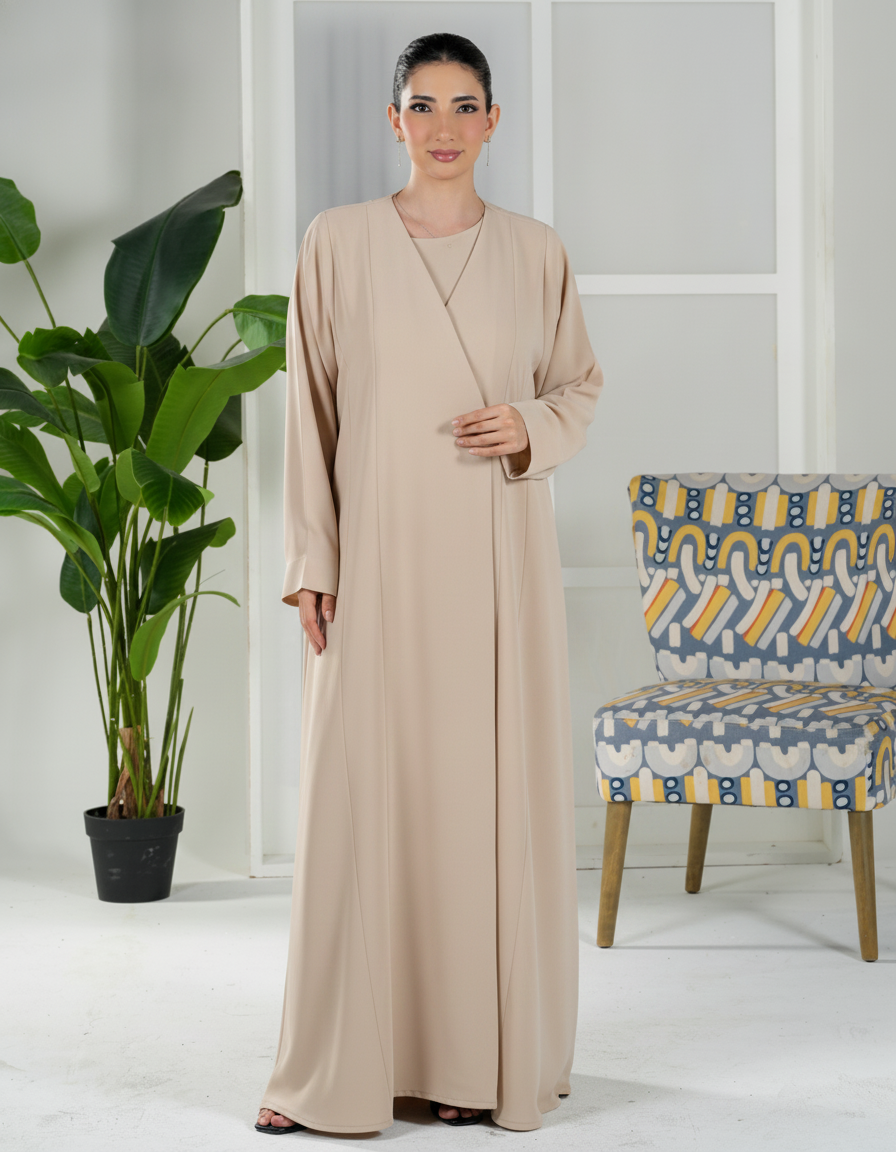 Abaya Code D1105 – Daily Wear abaya Elegant overlap front design