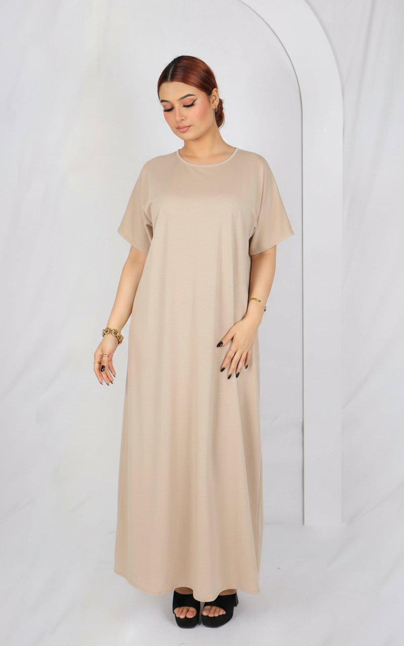 Premium Korean Nida -Half Sleeves Inner Dress