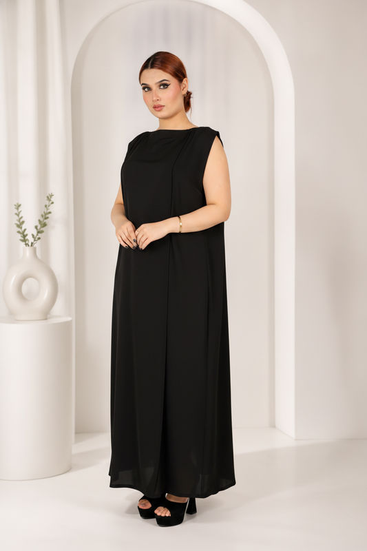 Premium Korean Nida - Sleeveless Pleated Inner dress ID -1103