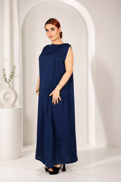 Premium Korean Nida - Sleeveless Pleated Inner dress ID -1103