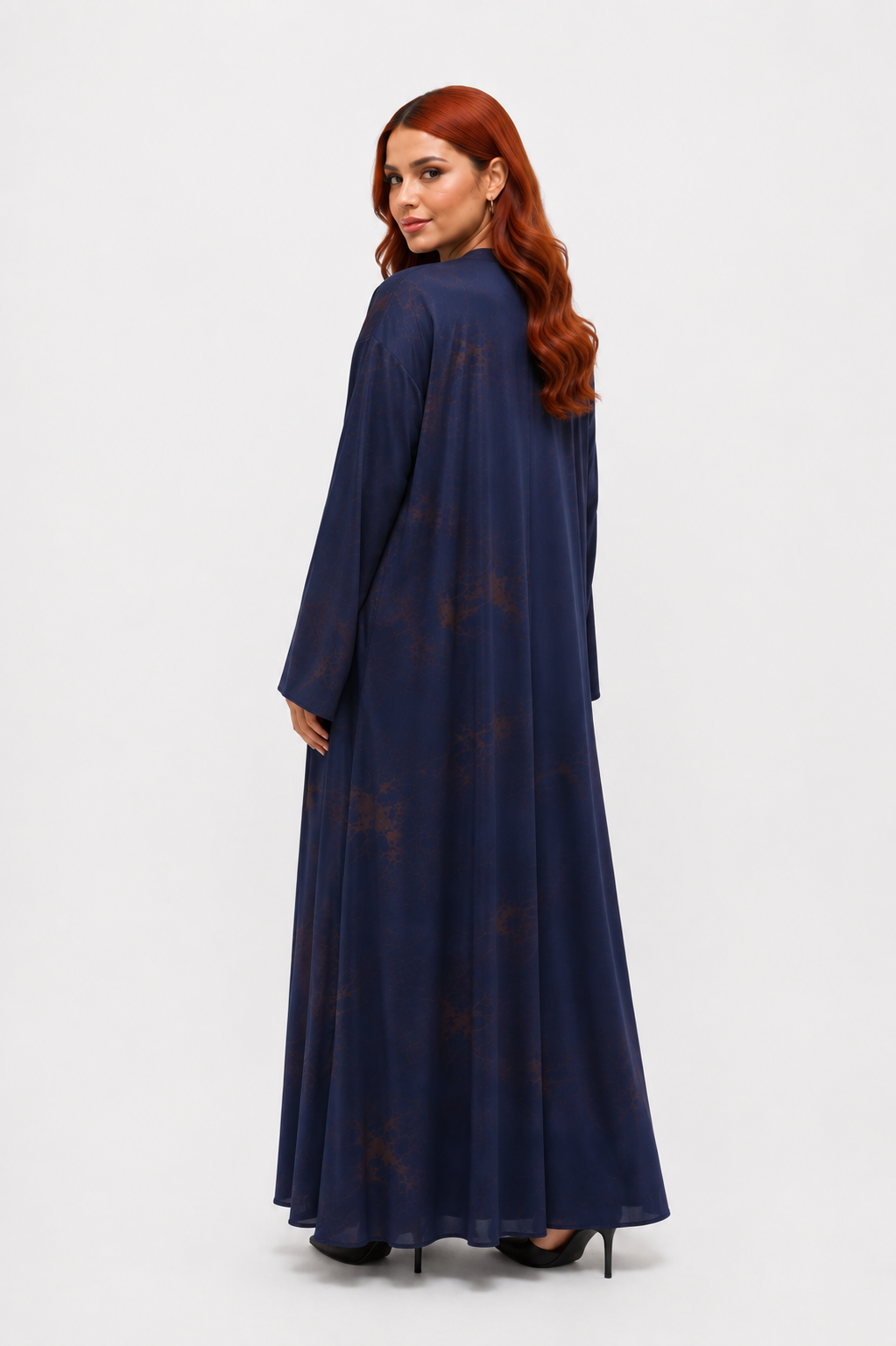 Premium Printed Abaya – Italian Fabric Collection | Model D1109
