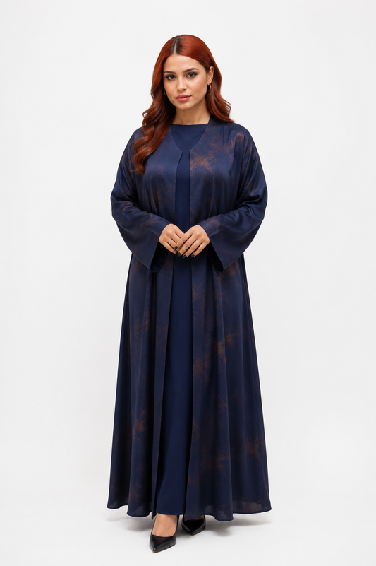 Premium Printed Abaya – Italian Fabric Collection | Model D1109