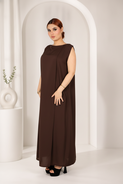 Premium Korean Nida - Sleeveless Pleated Inner dress ID -1103