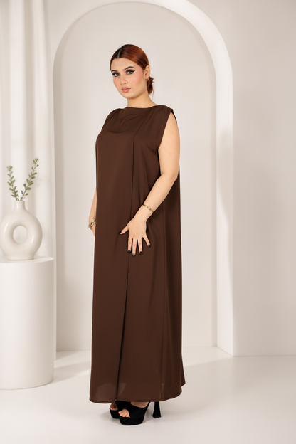 Premium Korean Nida - Sleeveless Pleated Inner dress ID -1103