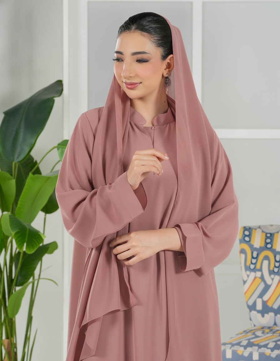 Abaya Code D1104 – High Neck Daily Wear Close Abaya