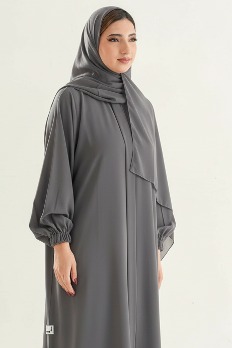 Model 4 Full Zipper Abaya – Luxury Covered Zip Design