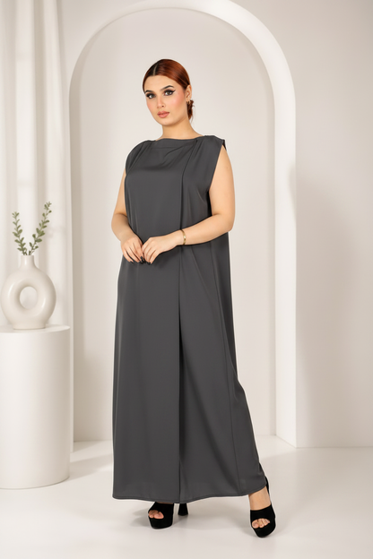 Premium Korean Nida - Sleeveless Pleated Inner dress ID -1103