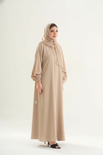 Model 4 Full Zipper Abaya – Luxury Covered Zip Design