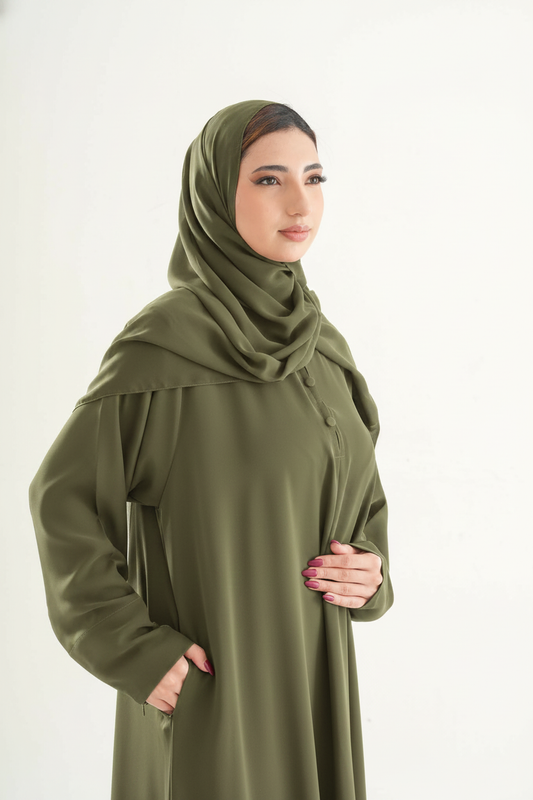 The Resha - Premium Olive Green  28*81cm (Standard Size)