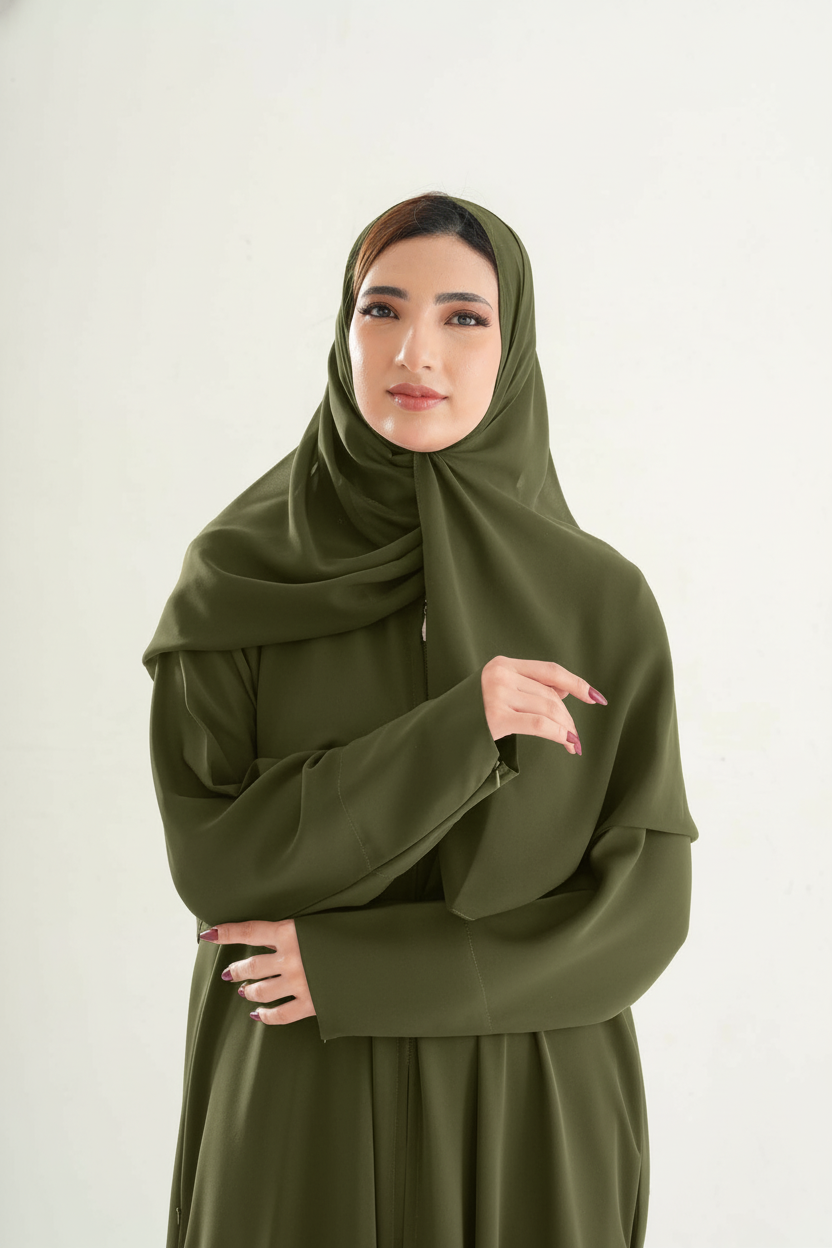 The Resha - Premium Olive Green  28*81cm (Standard Size)