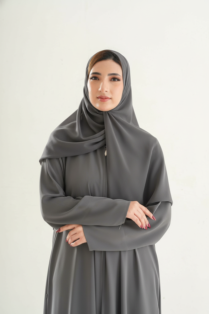 Model 6 Umrah Abaya – Full Zipper with Zipper Sleeve Design