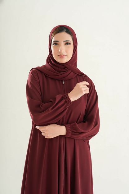 Model 3 Full Zipper Abaya – Premium Korean Nida