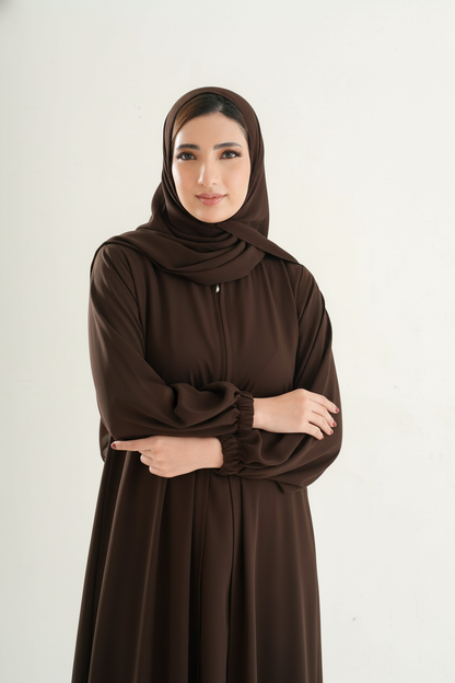 Model 3 Full Zipper Abaya – Premium Korean Nida
