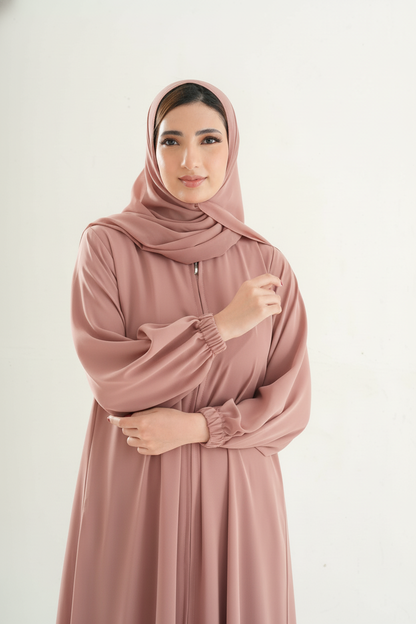 Model 3 Full Zipper Abaya – Premium Korean Nida