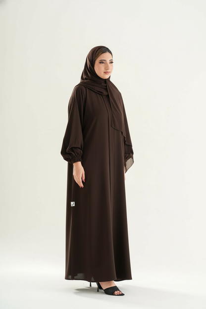 Model 4 Full Zipper Abaya – Luxury Covered Zip Design