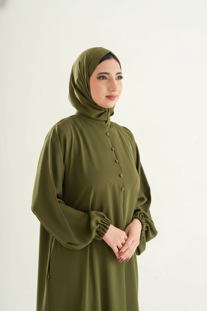 The Resha - Premium Olive Green  28*81cm (Standard Size)