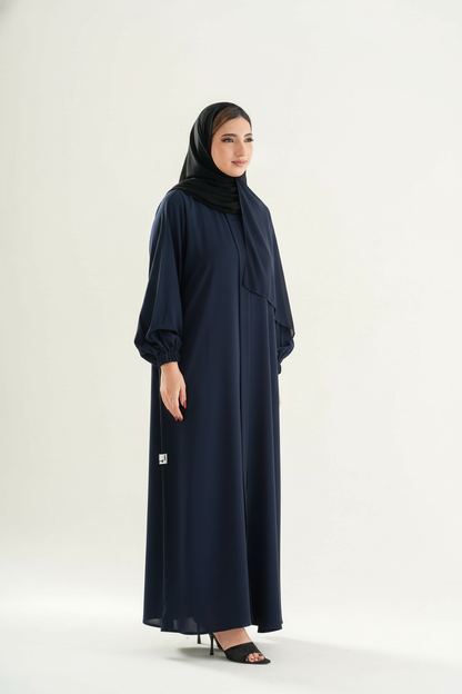 Model 4 Full Zipper Abaya – Luxury Covered Zip Design