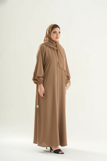 Model 4 Full Zipper Abaya – Luxury Covered Zip Design