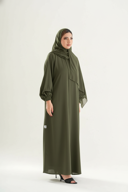 Model 4 Full Zipper Abaya – Luxury Covered Zip Design