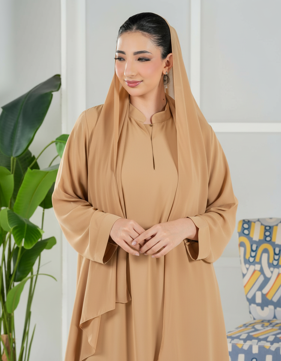 Abaya Code D1104 – High Neck Daily Wear Close Abaya