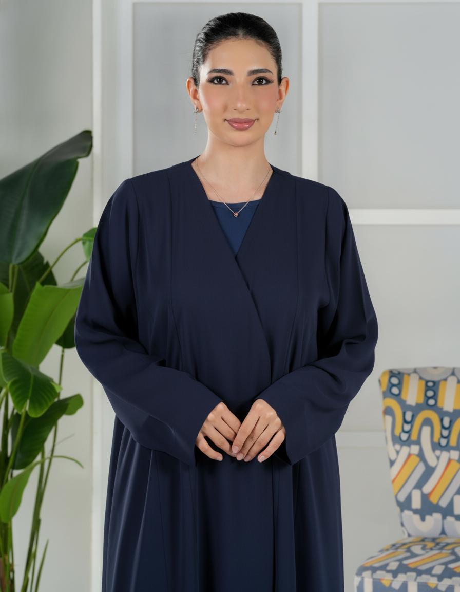 Abaya Code D1105 – Daily Wear abaya Elegant overlap front design