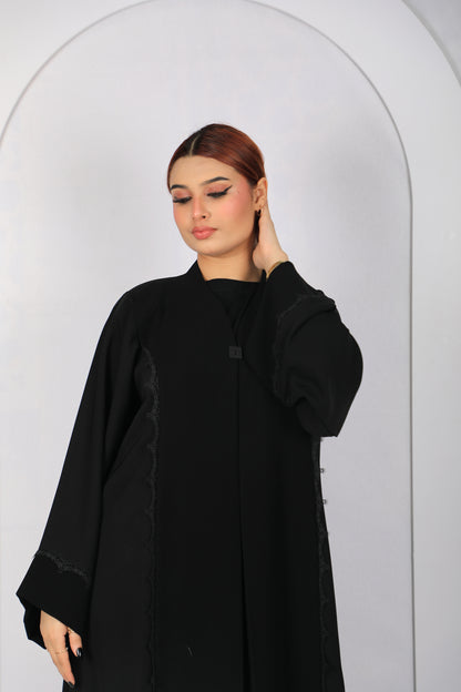premium-lace-abaya-model-l201-front-black