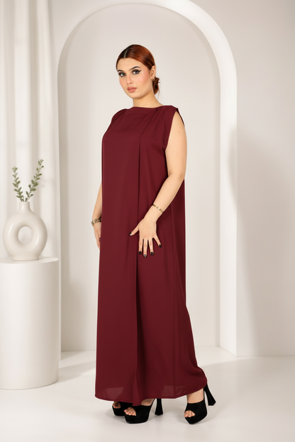 Premium Korean Nida - Sleeveless Pleated Inner dress ID -1103
